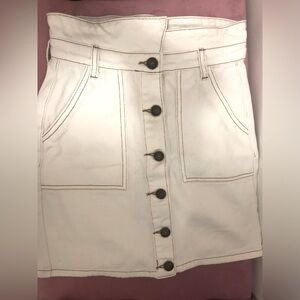 Sabo Skirt White Denim Skirt